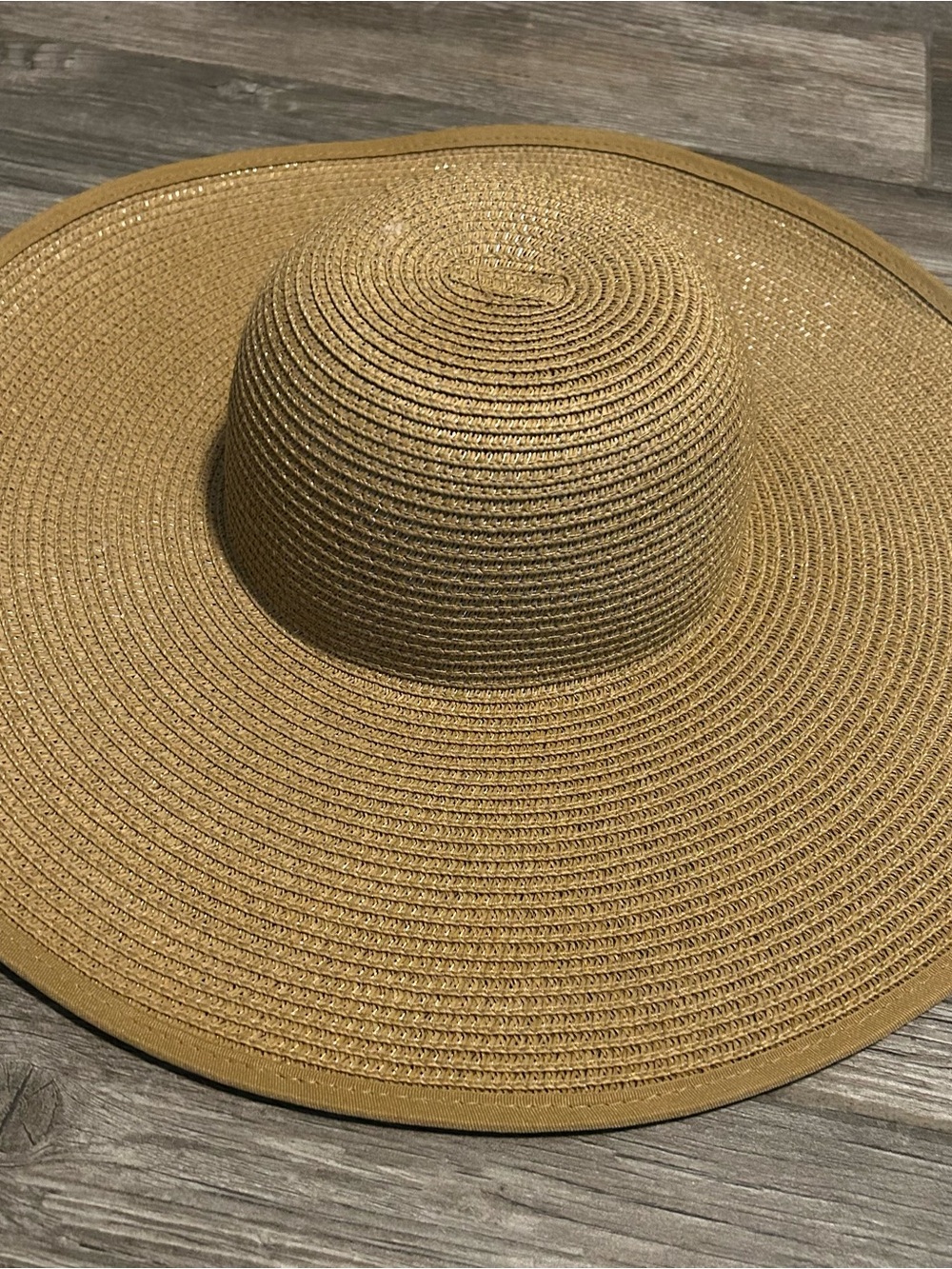 Straw Studios Wide-Brim Straw Hat in Tan